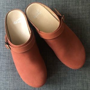 Dansko Berry Red Nubuck Mule - Size 40